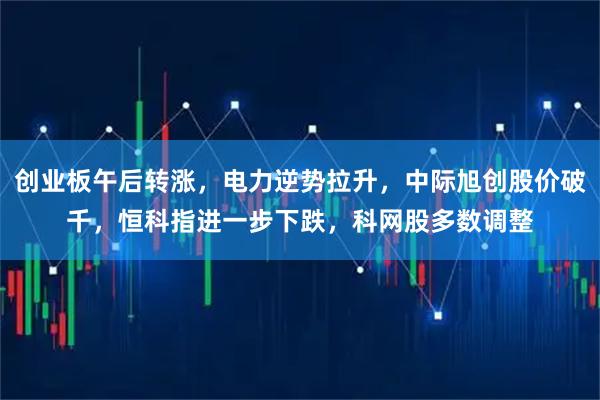创业板午后转涨，电力逆势拉升，中际旭创股价破千，恒科指进一步下跌，科网股多数调整