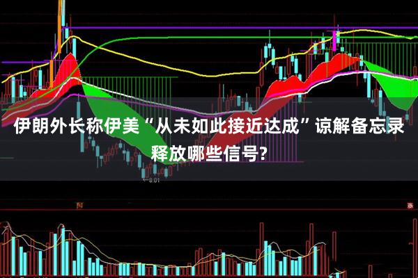 伊朗外长称伊美“从未如此接近达成”谅解备忘录释放哪些信号?